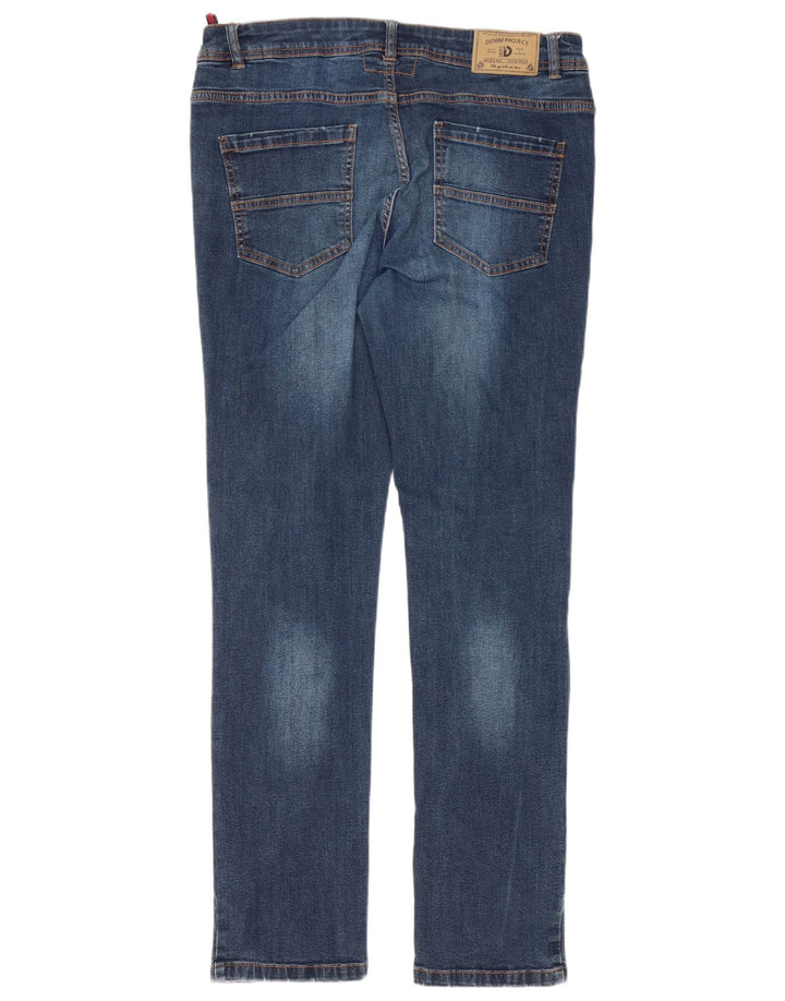 DACK'S Męskie jeansy slim IT 50 Large W34 L32 Niebieskie bawełniane