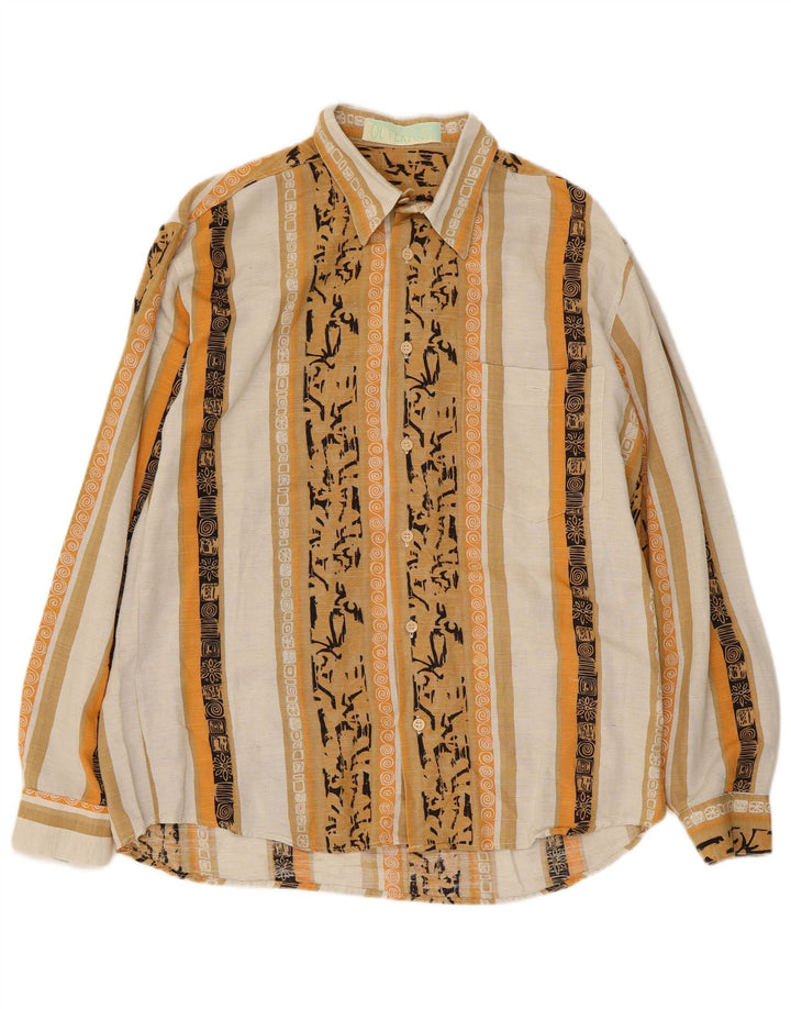 Koszula męska w stylu vintage, mała, wielobarwna, bawełniana w paski