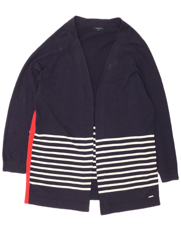 Damski sweter rozpinany Nautica z długimi rękawami, UK 20 2XL, granatowy w paski