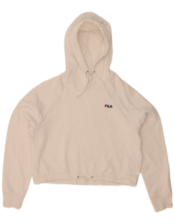 Damska bluza z kapturem Fila Oversize UK 6 XS, biała bawełna
