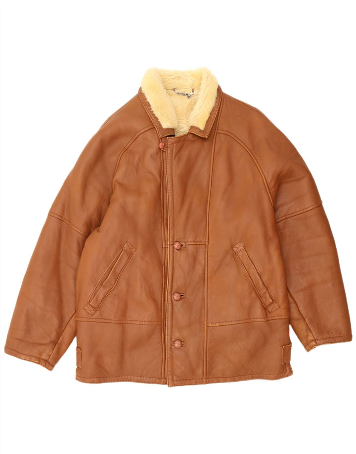 Vintage damska kurtka Shearling IT 50 Large Brown Shearling