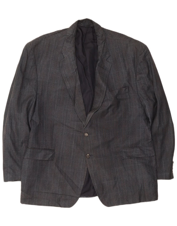 Męska marynarka zapinana na 2 guziki Chaps UK 42 XL Granatowa kratka