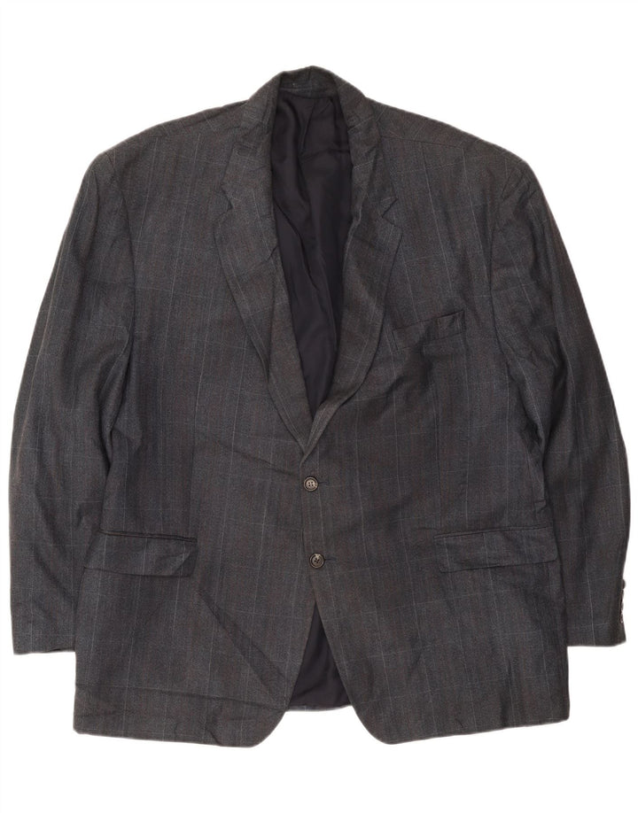 Męska marynarka zapinana na 2 guziki Chaps UK 42 XL Granatowa kratka