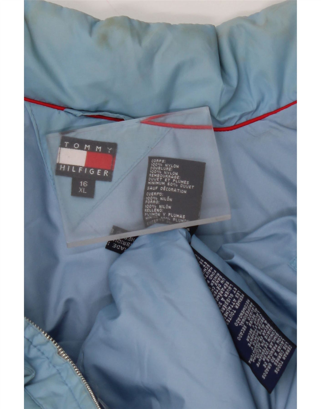 TOMMY HILFIGER Chłopięca wyściełana kamizelka 15-16 lat XL, niebieski nylon