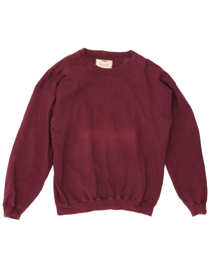 Męski sweter LEVI'S, duży, bordowy, bawełniany