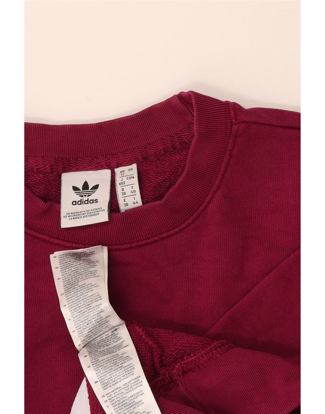 Damska bluza Adidas Graphic Oversized Sweter UK 12 Medium Burgundia