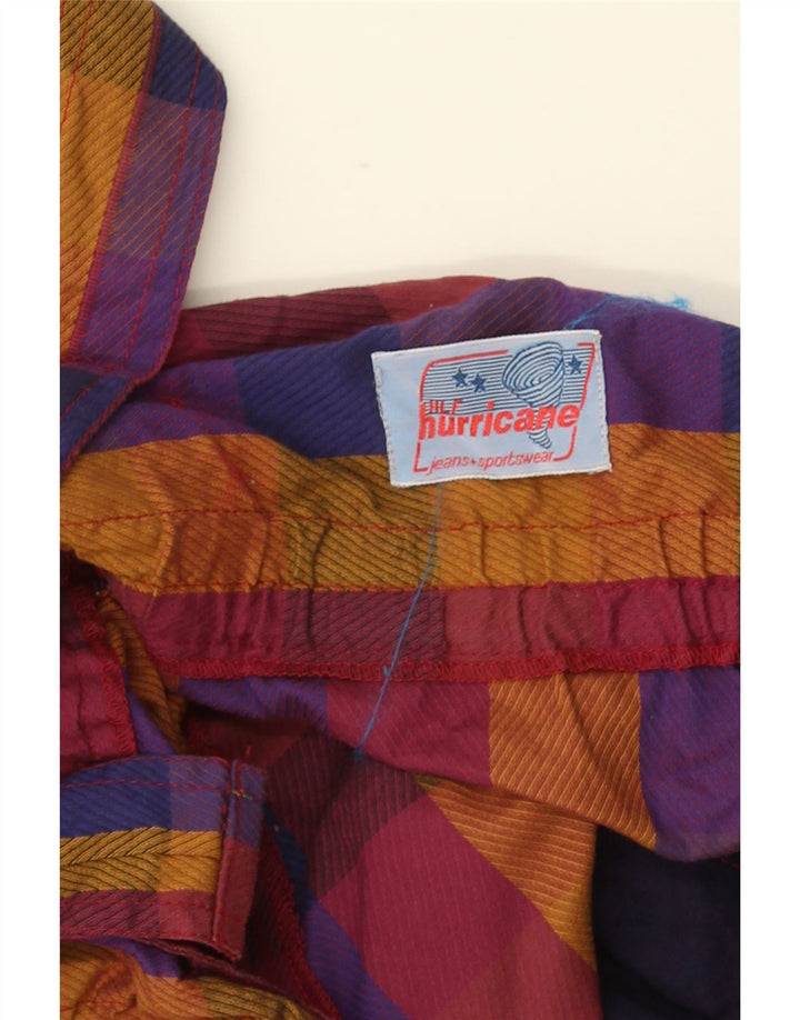 Spodnie ogrodniczki damskie VINTAGE EU 38 Medium W32 L33 Wielobarwna kratka