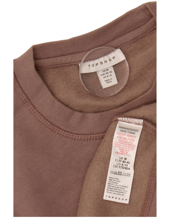 TOPSHOP Damski sweter oversize UK 14, średni różowy, bawełniany