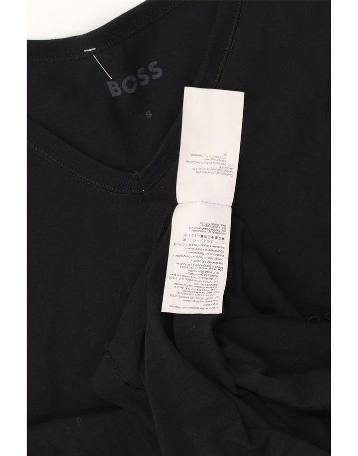 T-shirt męski Hugo Boss, mały, czarny, bawełniany