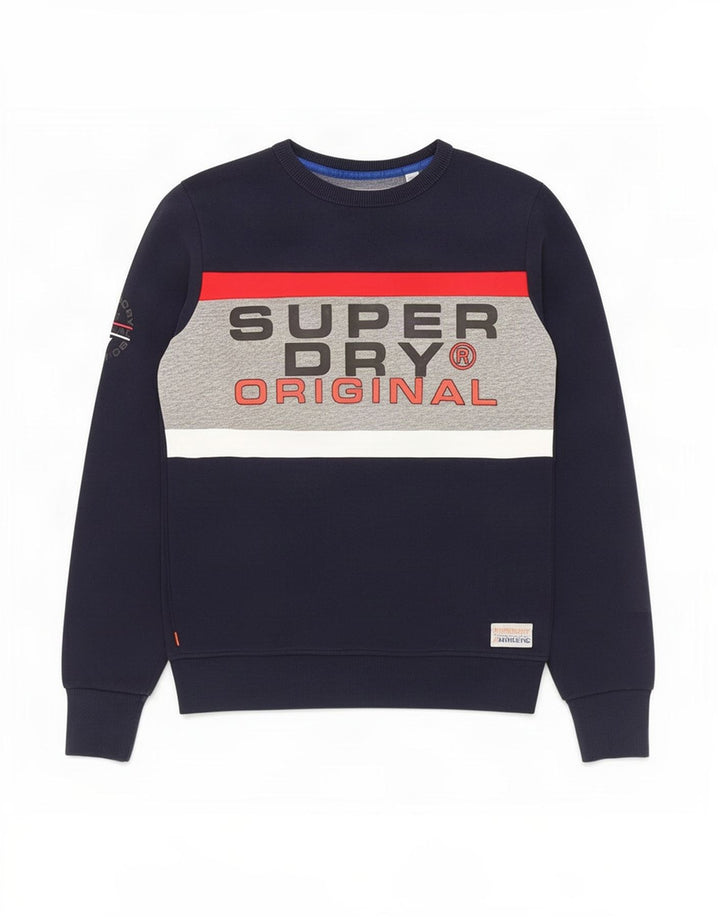 Damski sweter Superdry UK 14, średni granatowy, blok kolorów