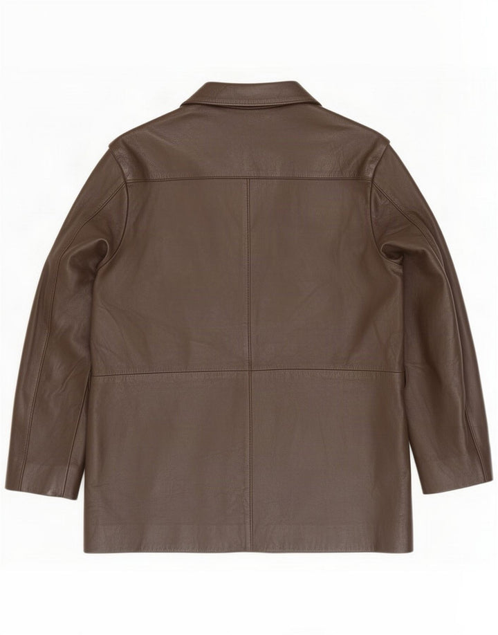 Vintage męska kurtka skórzana IT 52 XL brązowa
