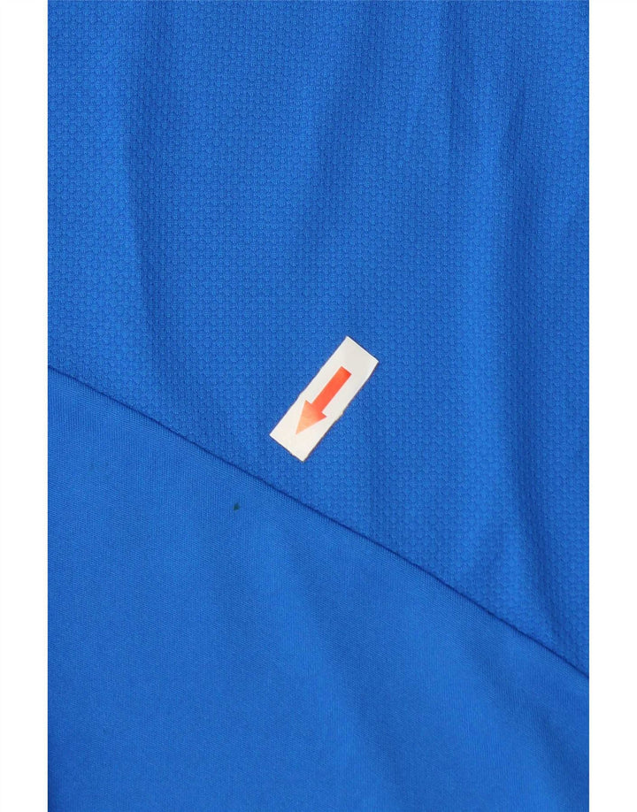 Adidas Męska koszulka polo Climacool 2XL Niebieski poliester z blokami kolorów