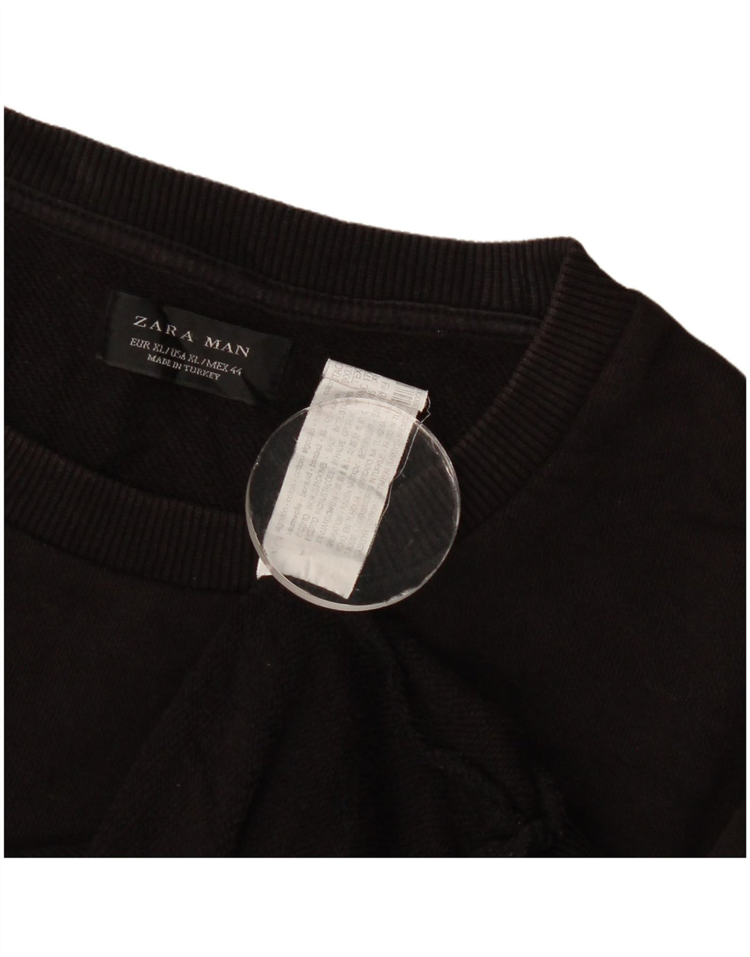 Męska bluza Zara XL, czarna, geometryczna, bawełniana