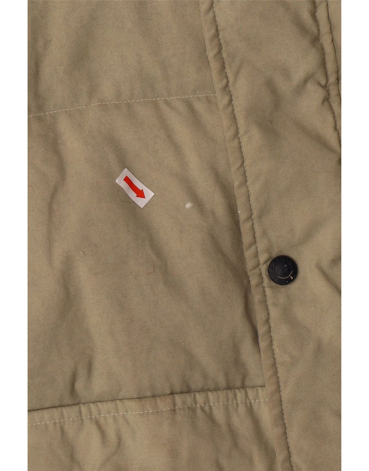 Męska wyściełana kamizelka Asics UK 40, duża, beżowa, poliamid