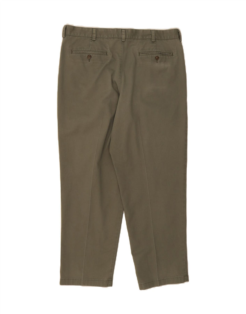 L.L.BEAN Mens Pegged Chino Trousers W37 L30 Green Cotton Vintage L.L.Bean and Second-Hand L.L.Bean from Messina Hembry 