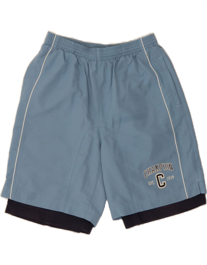 CHAMPION Mens Sport Shorts Small  Blue Colourblock Vintage Champion and Second-Hand Champion from Messina Hembry 