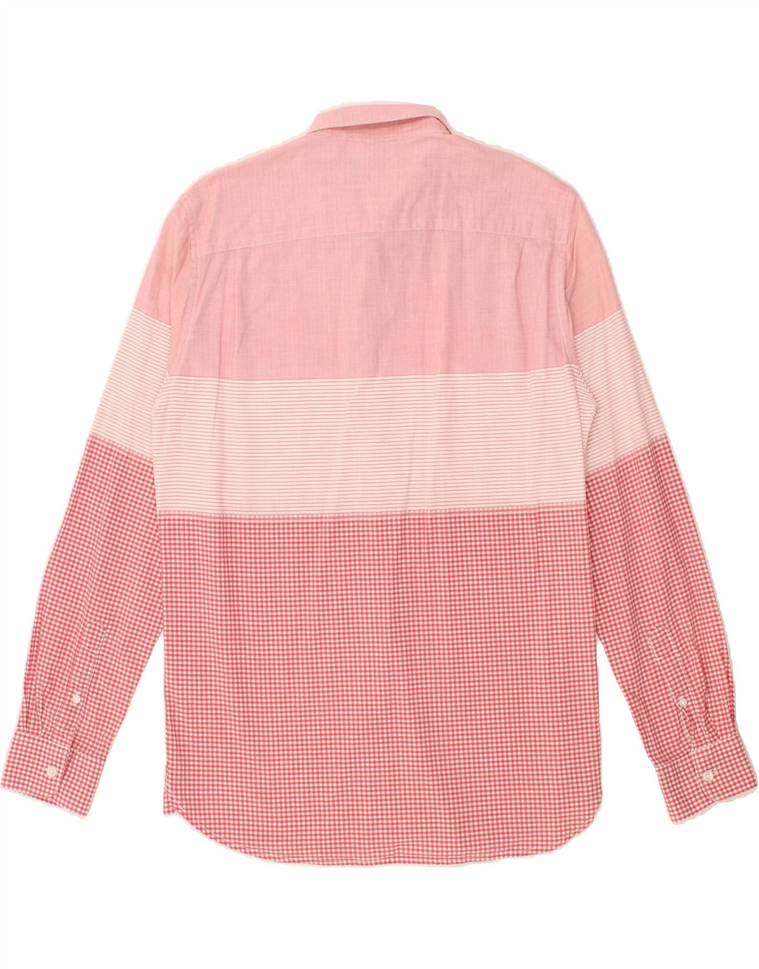 FRENCH CONNECTION Mens Shirt Medium Pink Colourblock Cotton Vintage French Connection and Second-Hand French Connection from Messina Hembry 