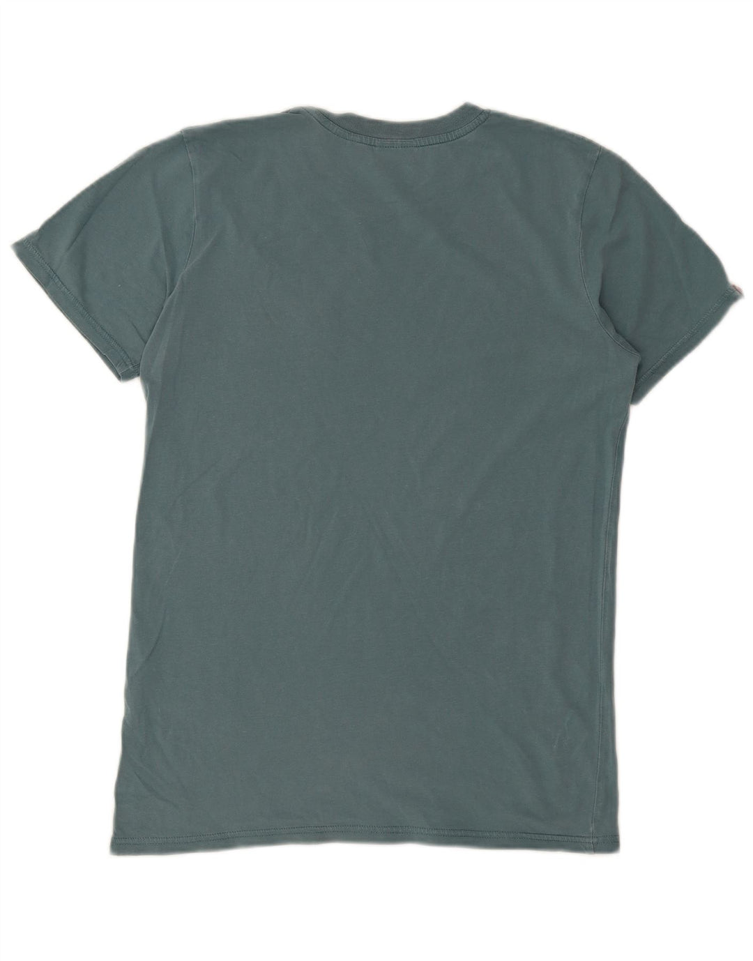 SUPERDRY Męski T-shirt z grafiką, mały, niebieski, bawełniany