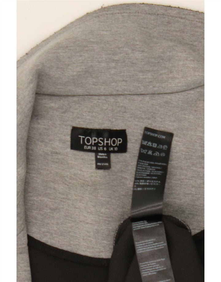 Damska bezrękawnik z długimi rękawami Topshop UK 10, mały, szary, poliestrowy