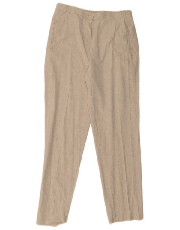 Spodnie Chino Marks & Spencer Damskie UK 14 Medium W30 L30 Beżowe Nakrapiane