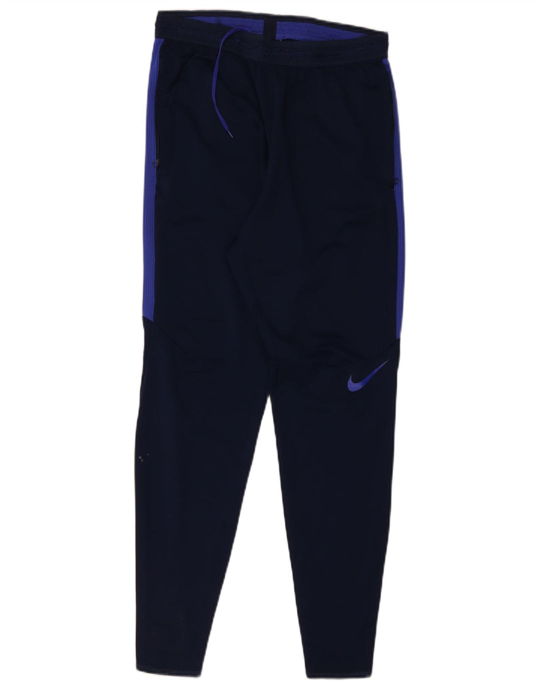 Męskie spodnie dresowe Nike Dri Fit, małe, granatowe, z blokami kolorów