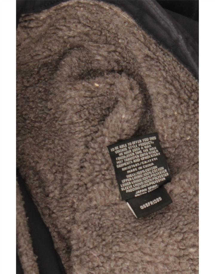 SUPERDRY Damska kurtka parka z kapturem UK 16, duża, granatowa, bawełniana