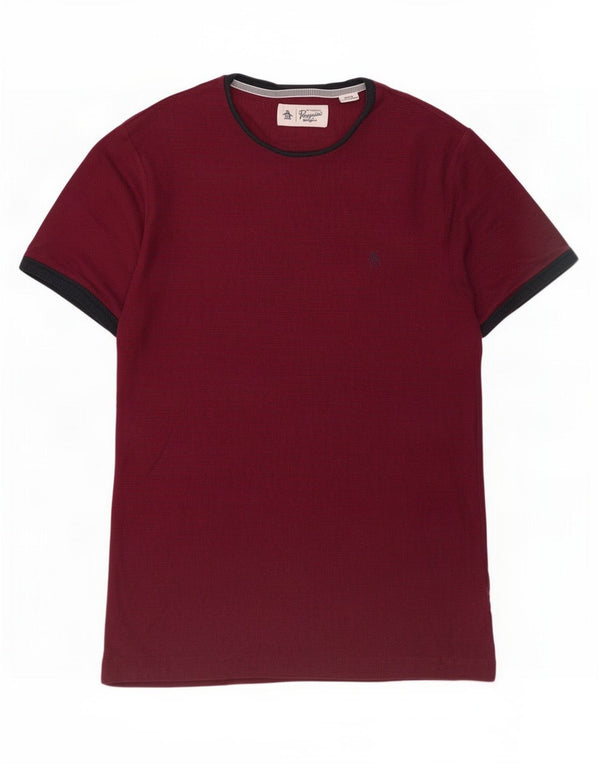T-shirt męski Penguin Top, średnia, bordowa bawełna