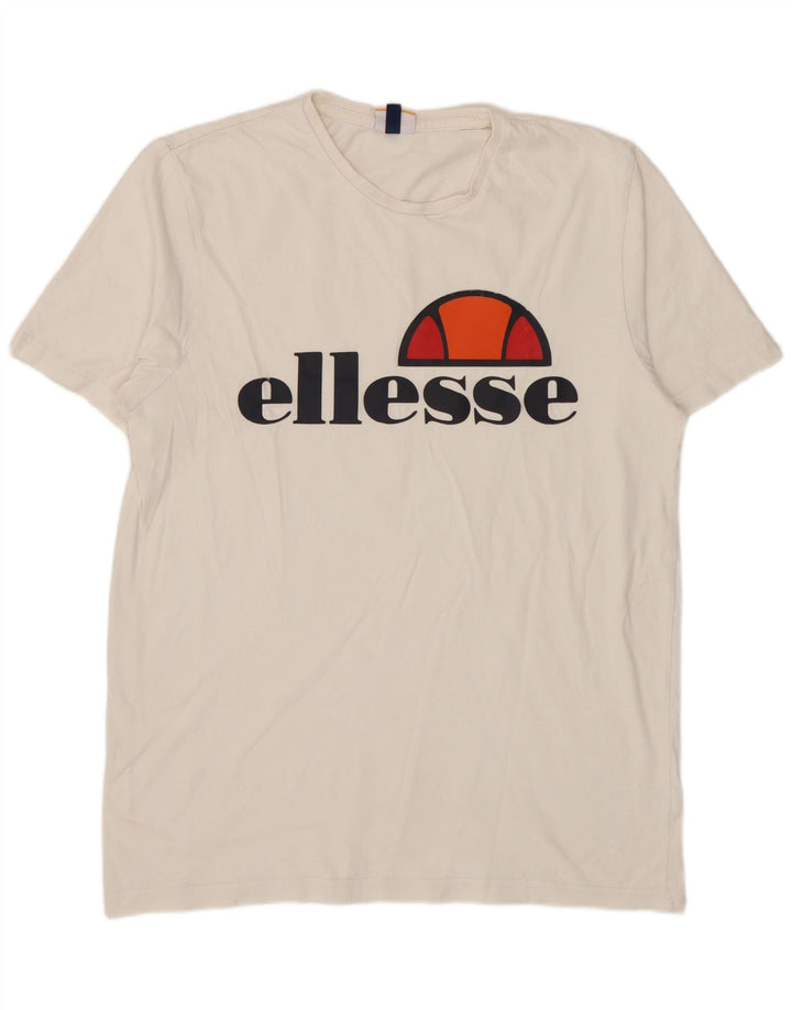 Męski T-shirt z grafiką Ellesse, duży, biały