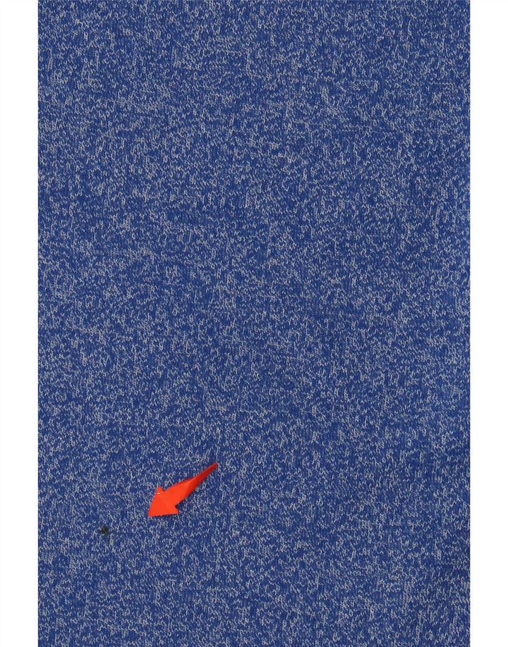 SUPERDRY Męski T-shirt z prawdziwą grafiką, mały, niebieski, nakrapiany bawełniany