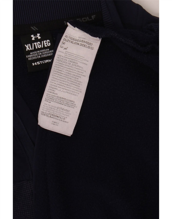 UNDER ARMOUR Męski sweter z zamkiem błyskawicznym XL, granatowy, poliester