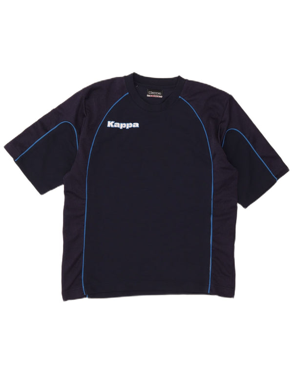 Męski T-shirt z grafiką Kappa, mały, granatowy poliester