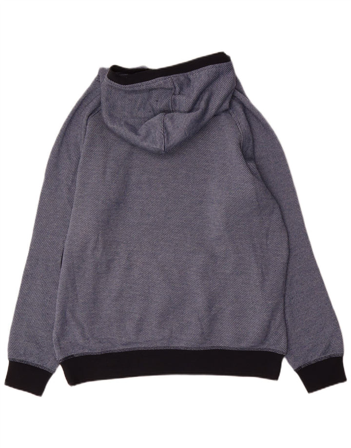 Męski sweter z kapturem Jack & Jones, średni niebieski, poliester w prążki