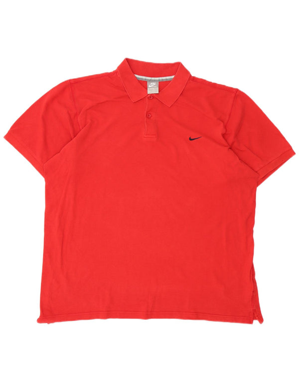 Męska koszulka polo NIKE UK 45/47 XL, czerwona, bawełniana