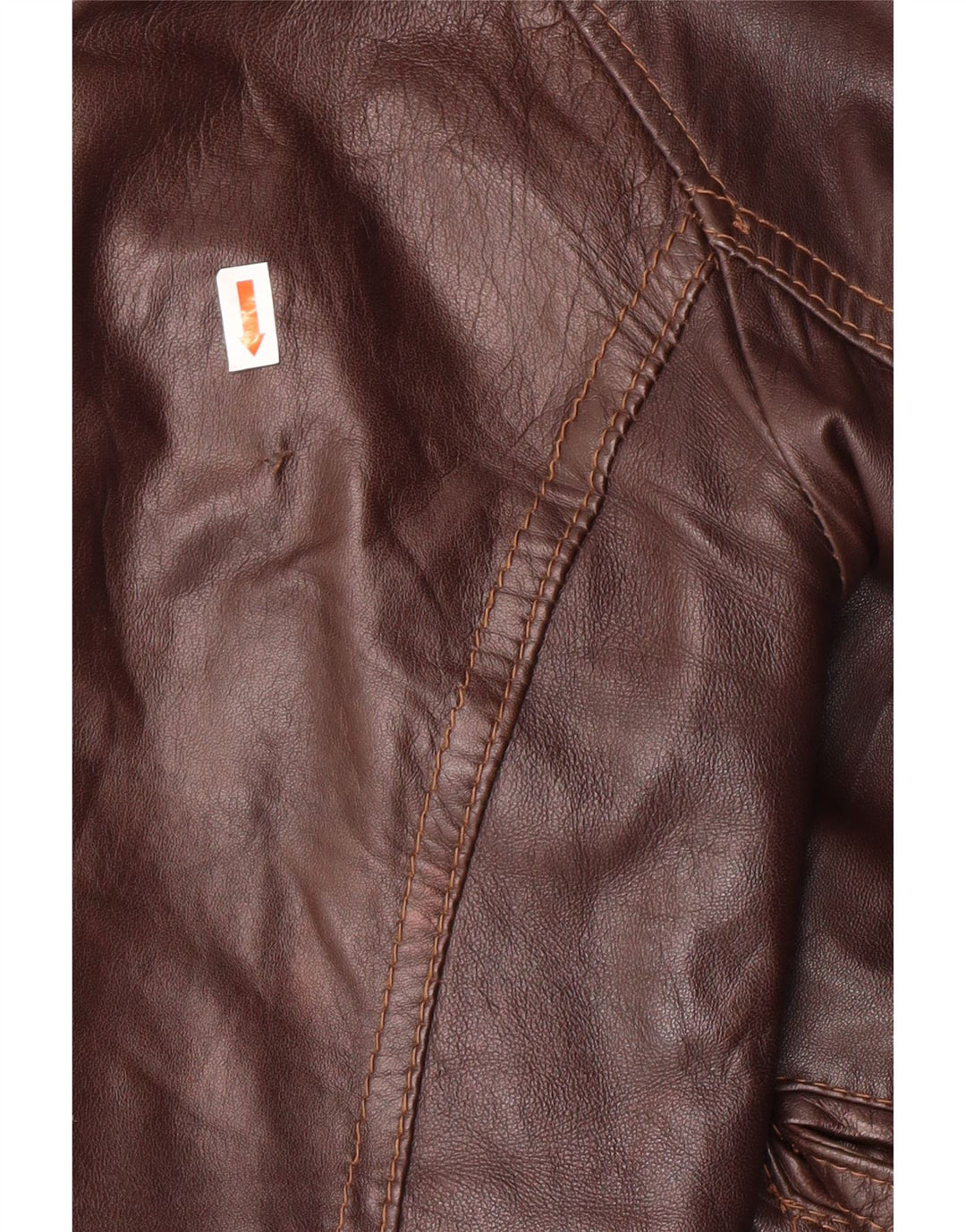 Sandro Ferrone Damska kurtka skórzana typu Crop UK 18 XL Brązowa