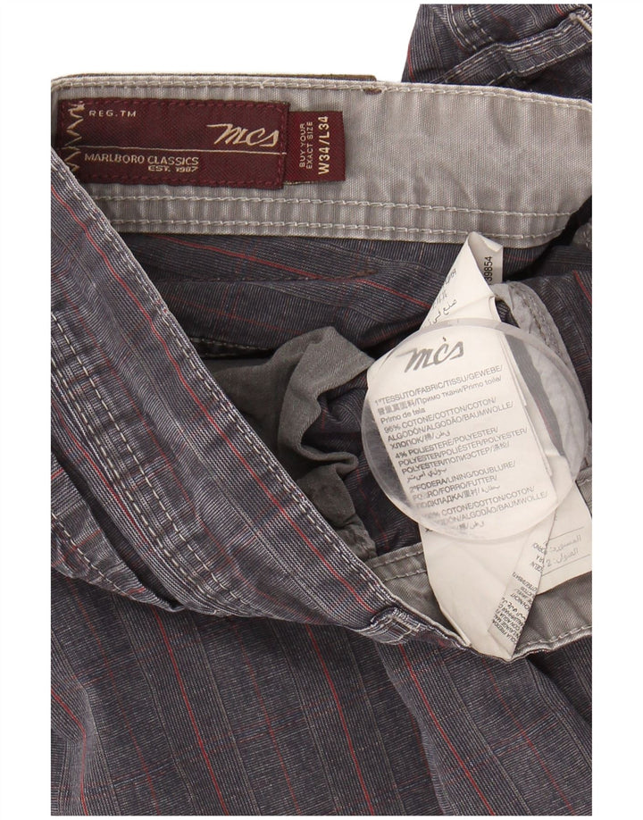 MARLBORO CLASSICS Womens Arizona Casual Trousers W34 L26 Grey Check