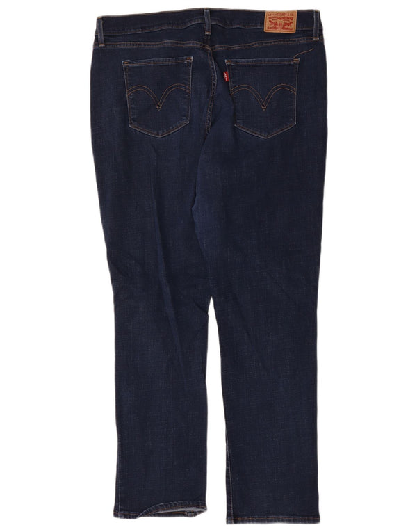Damskie proste dżinsy Levi's z wysokim stanem US 16 2XL W33 L30 granatowe