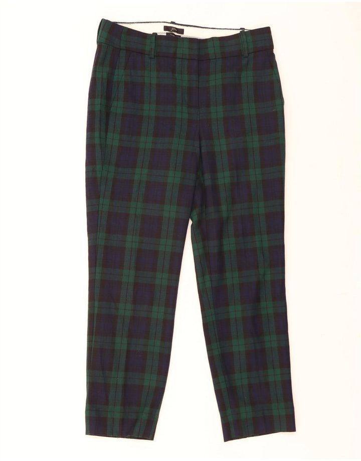 Krótkie spodnie damskie J. Crew Cameron US 6 Medium W30 L26 w zieloną kratę