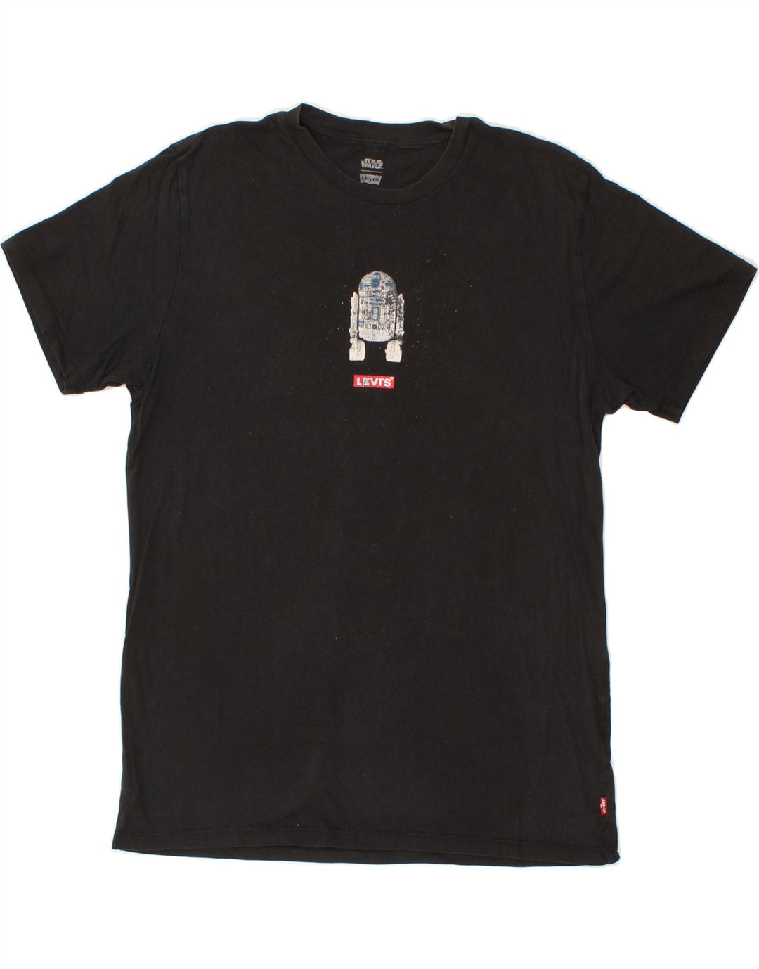 LEVI'S Mens Graphic T-Shirt Top Medium Black Vintage Levi's and Second-Hand Levi's from Messina Hembry 