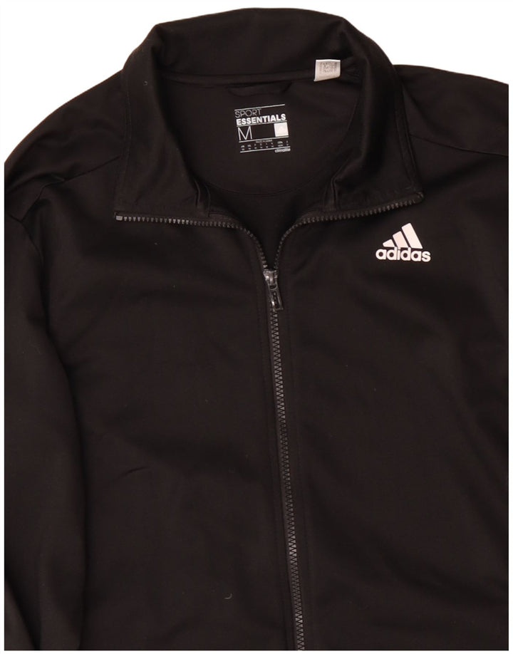 Męska kurtka dresowa ADIDAS Climalite, średni czarny poliester