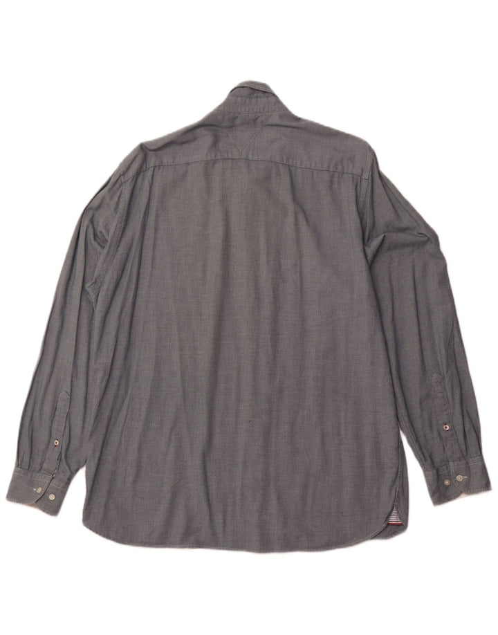 Męska koszula o regularnym kroju TOMMY HILFIGER XL, szara, bawełniana w cętki