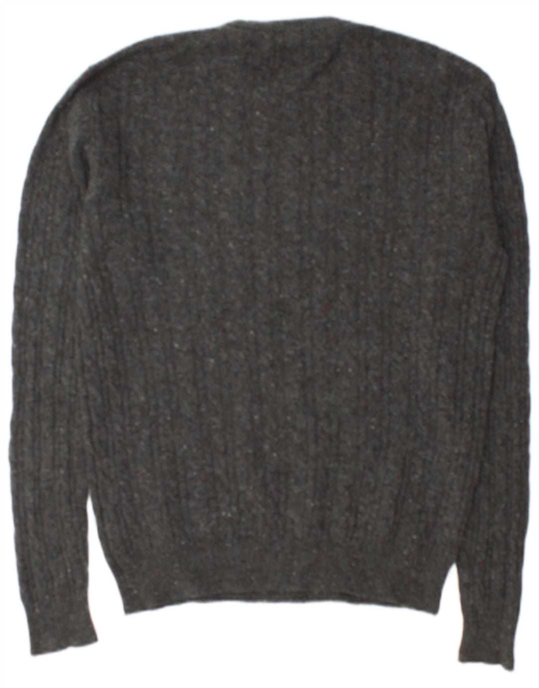 Jack Wills Męski sweter z okrągłym dekoltem Marlow, średnioszary, nakrapiany