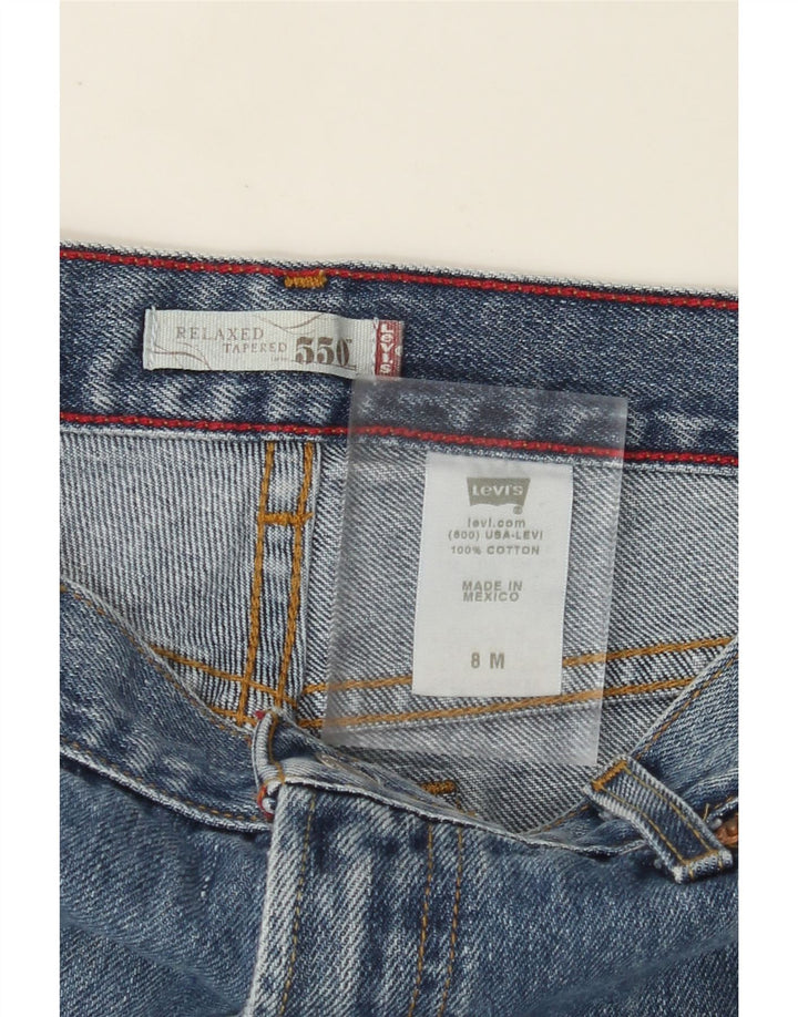 Damskie jeansy LEVI'S 550 o swobodnym kroju US 8 Medium W28 L30 Niebieskie