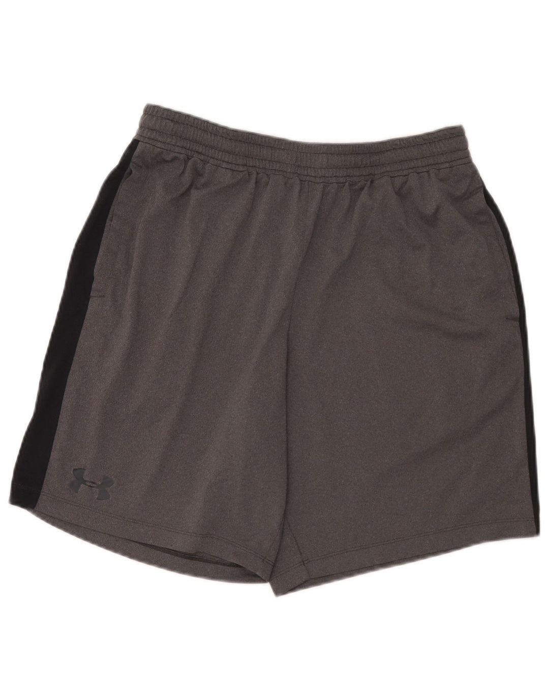 Męskie spodenki sportowe Under Armour, duże, szare, z blokami kolorów, poliestrowe