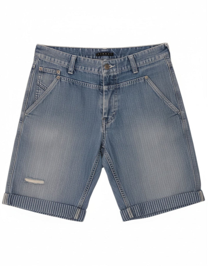 SISLEY Womens Denim Shorts W30 Medium Blue