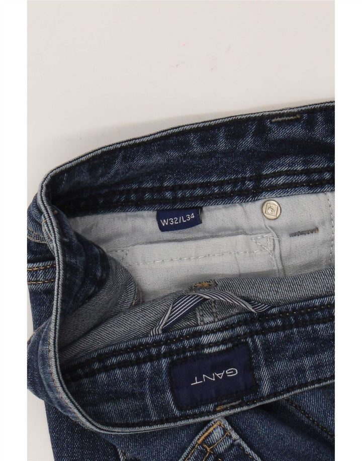 Męskie jeansy slim fit Gant W32 L31 niebieskie