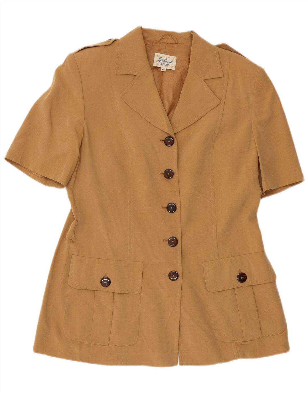 LUISA SPAGNOLI Damska marynarka Perugia zapinana na 5 guzików IT 44 średni beż