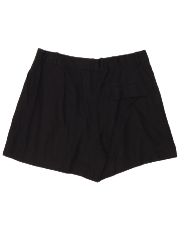 Damskie spodenki chino Zara duże W32 czarne lniane