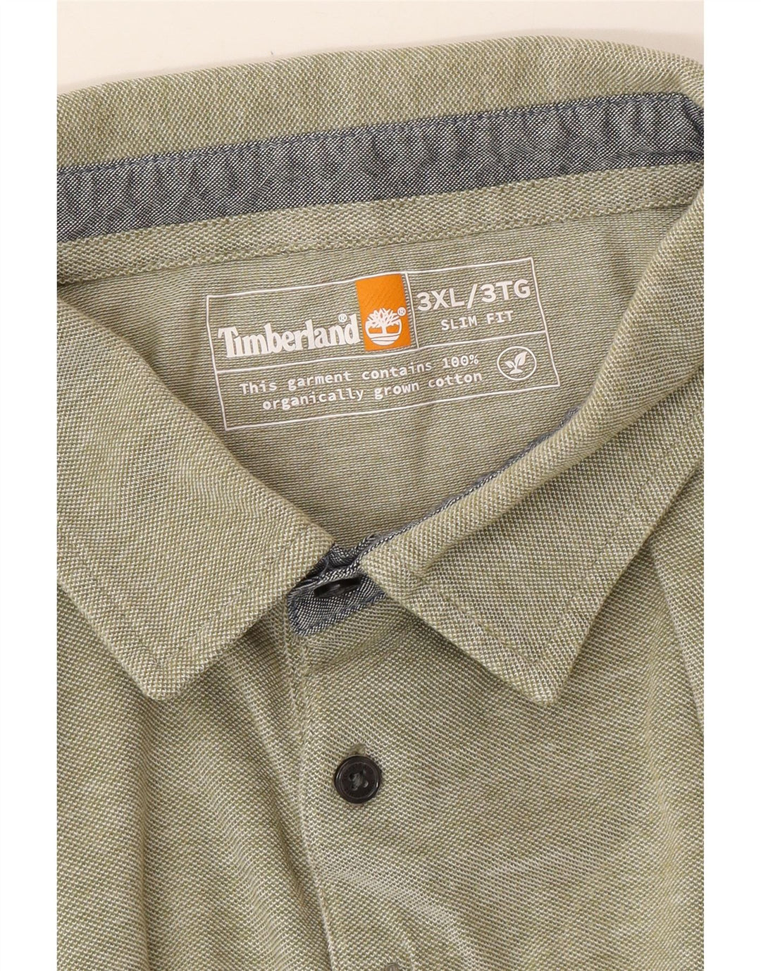 Męska koszulka polo slim fit TIMBERLAND 3XL, zielona bawełna