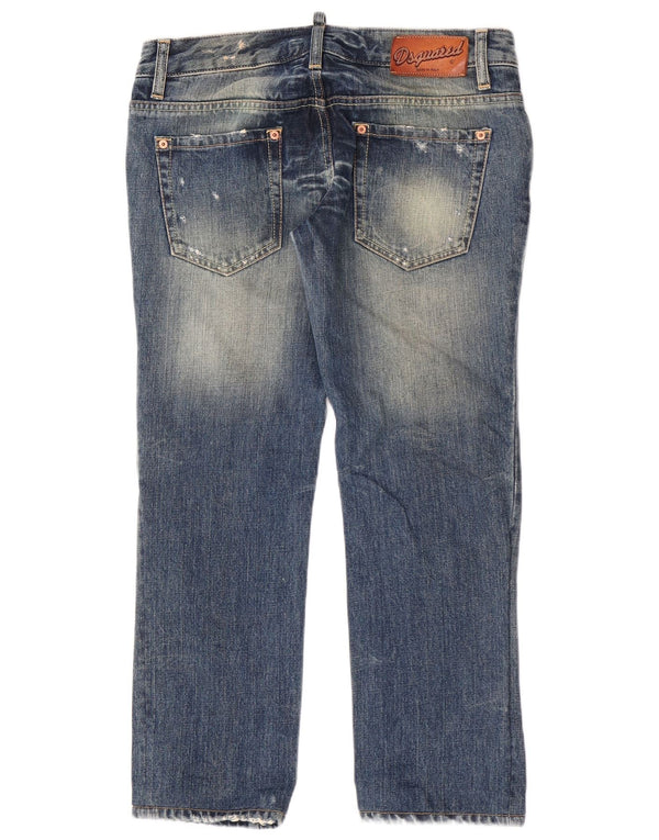 Dsquared Damskie proste dżinsy w trudnej sytuacji IT 44 Medium W30 L27 Niebieska bawełna