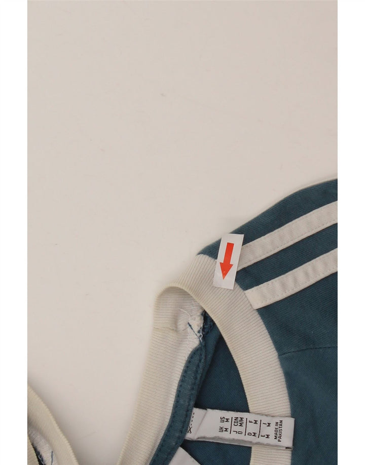 T-shirt męski ADIDAS Top, średni niebieski, bawełniany